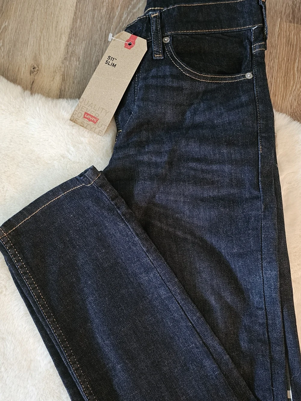 Levi's Dark Indigo Slim Straight Jeans
